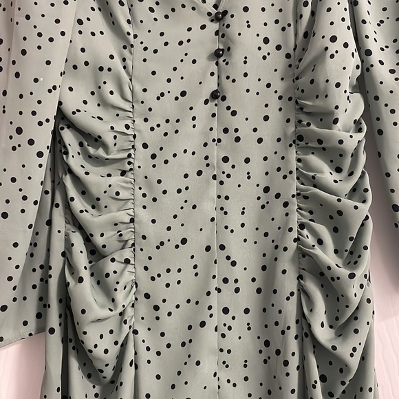 Zara green polka dot dress - Picture 3 of 5